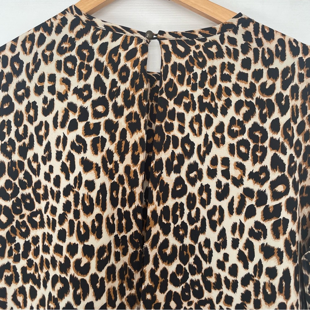 Equipment Animal Print Silk Smock Dress M - Picture 5 of 9